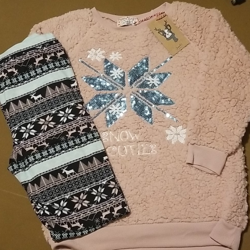 Girls Super soft legging set NWTS  sz L